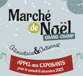 Appel aux exposants pour le marché de Noel 2025